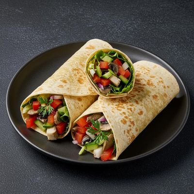 Mushroom Salad Wrap